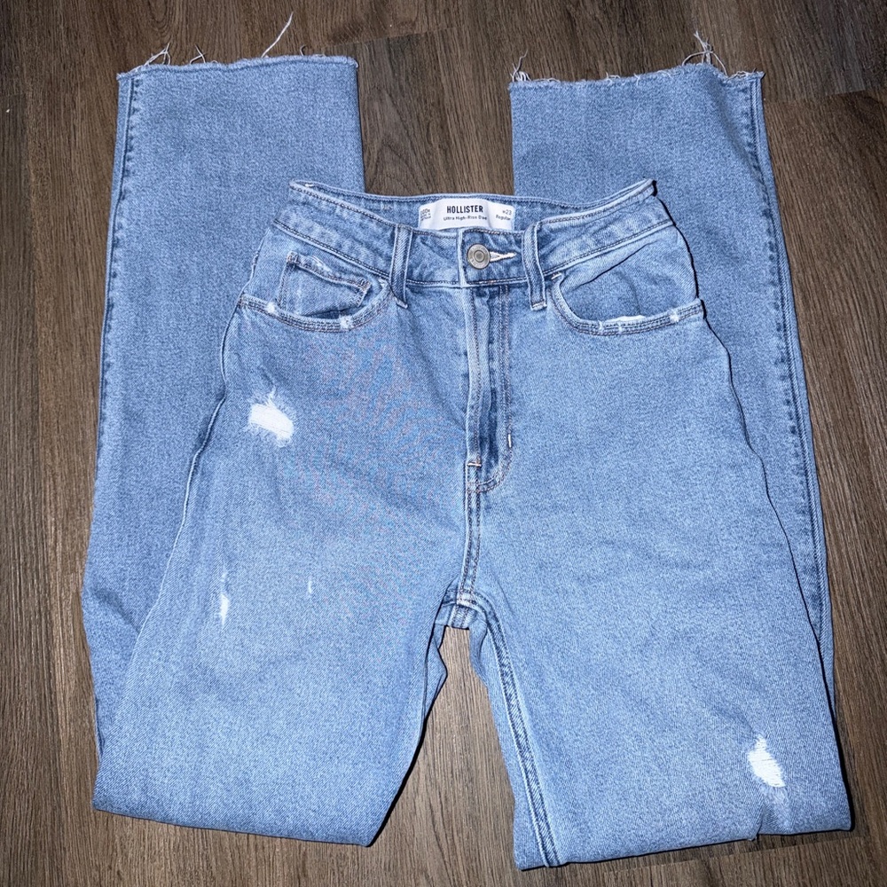 Hollister Light Blue Distressed Jeans